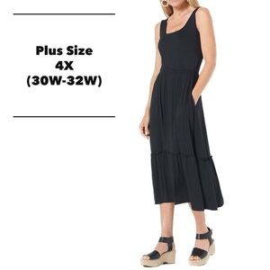 J Jason Wu Black Shirred Midi Maxi Dress (Z07.8)